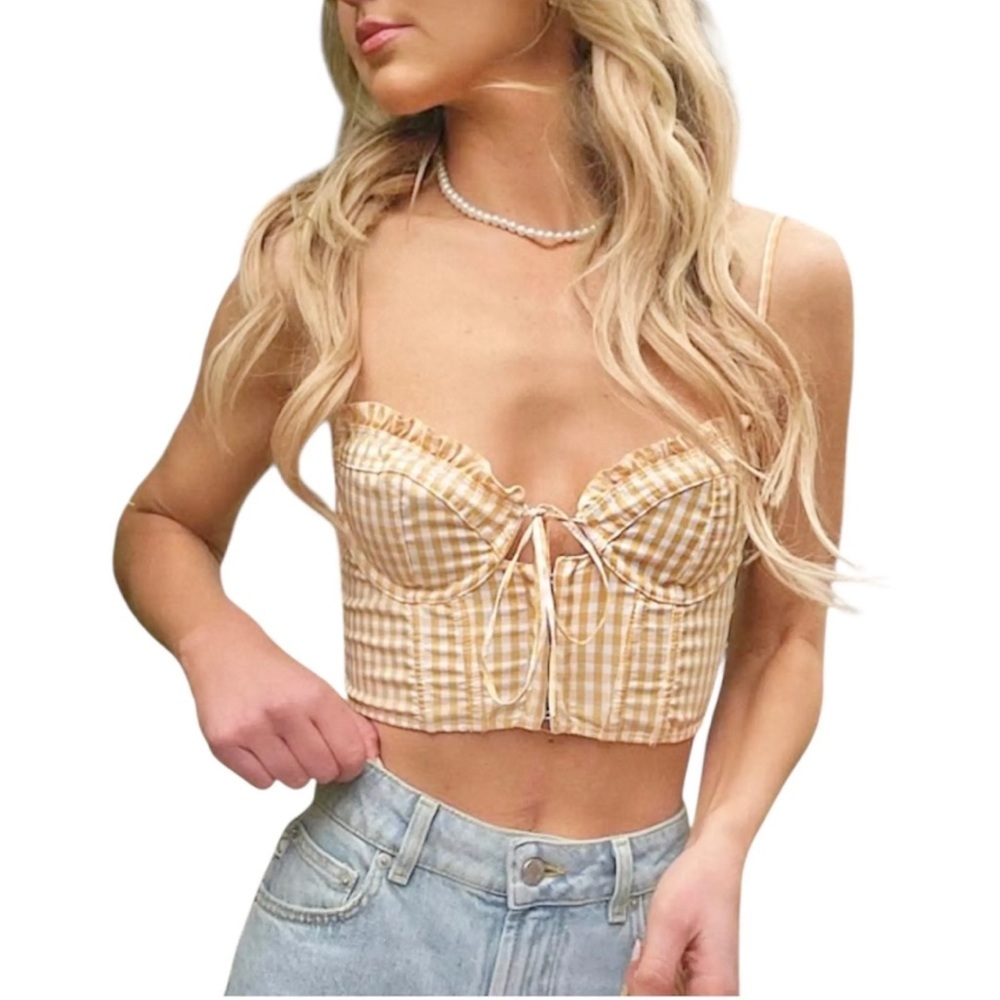 Urban Outfitters Checkered Crop Top - Size Small